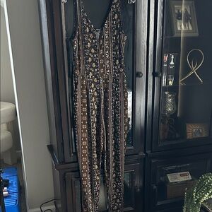 Ambiance Black and Brown Floral Dress